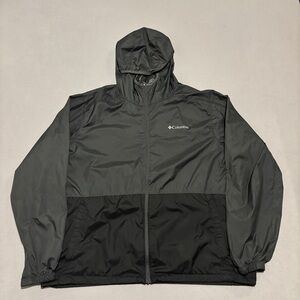 Columbia Center Ridge Windbreaker Jacket Size XL Gray Lightweight Outdoor Hiking